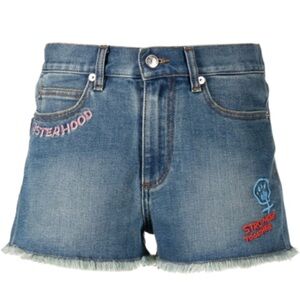 ZADIG & VOLTAIRE
X Band Of Sisters Storm Cutoff Denim Shorts In Light Blue SZ 38